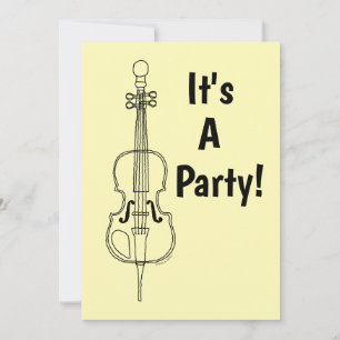 Invitation Dessin au trait de violoncelle