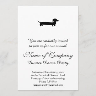 Invitation Dessin Dachshund long amusant