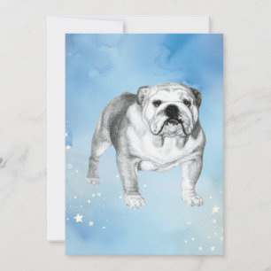 Invitation dessin de Bulldog anglais