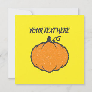 Invitation Dessin de citrouille de style vintage pour les fêt