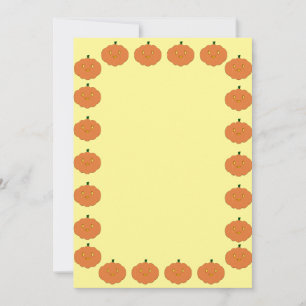 Invitation Dessin de courge Bordure Texte personnalisé vierge