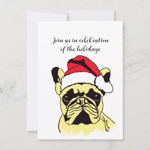 Invitation Dessin de Noël de Bulldog