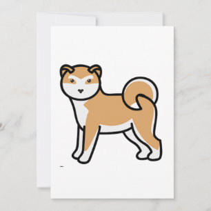 Invitation dessin de shiba inu
