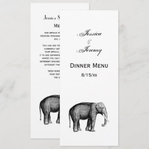 Invitation Dessin d'éléphant vintage