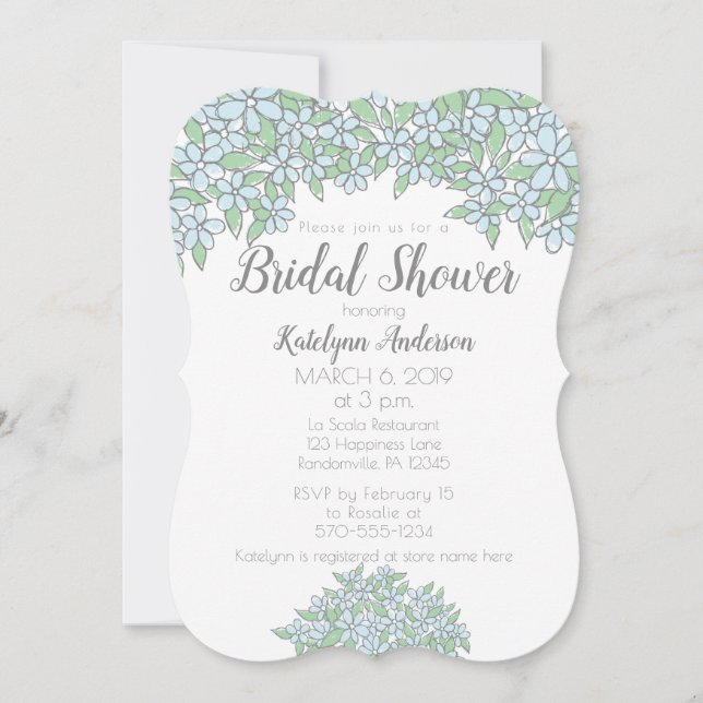 Invitation Dessin Doodle Oubliez-Moi Pas Mariage (Devant)