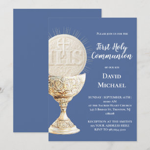 Invitation dessin eucharistie première communion solennelle