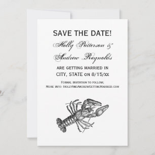 Invitation Dessin Homard Vintage #1