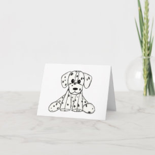 Invitation Dessin simple de contour de chien dalmate rembourr