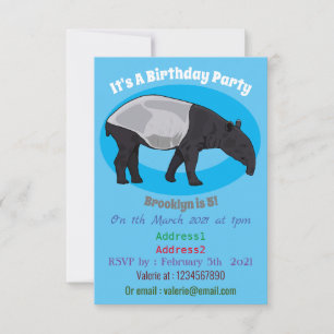 Invitation Dessin sur Tapir
