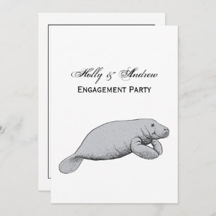 Invitation Dessin vintage Manate