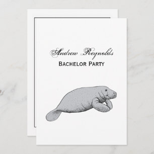 Invitation Dessin vintage Manate