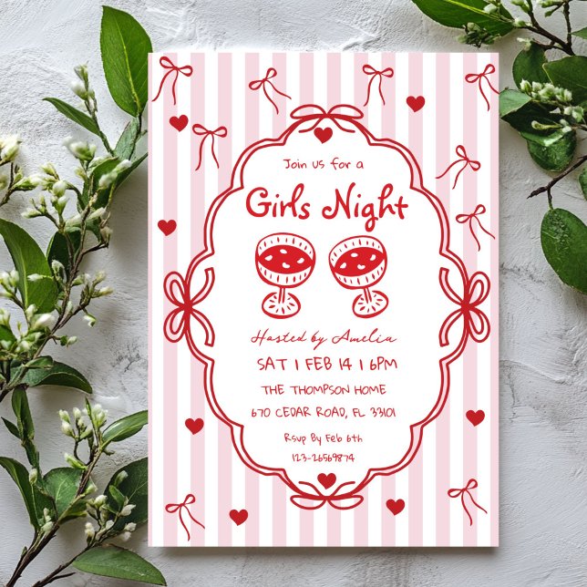 Invitation dessinée à la main pour une soirée entr (Créateur téléchargé)