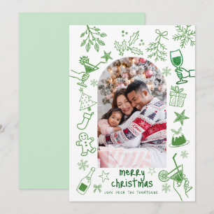 Invitation Dessins de Parties scintillant écolo Joyeux Noël