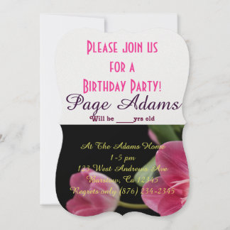 Invitation Destin floral de motif de ballons de partie de