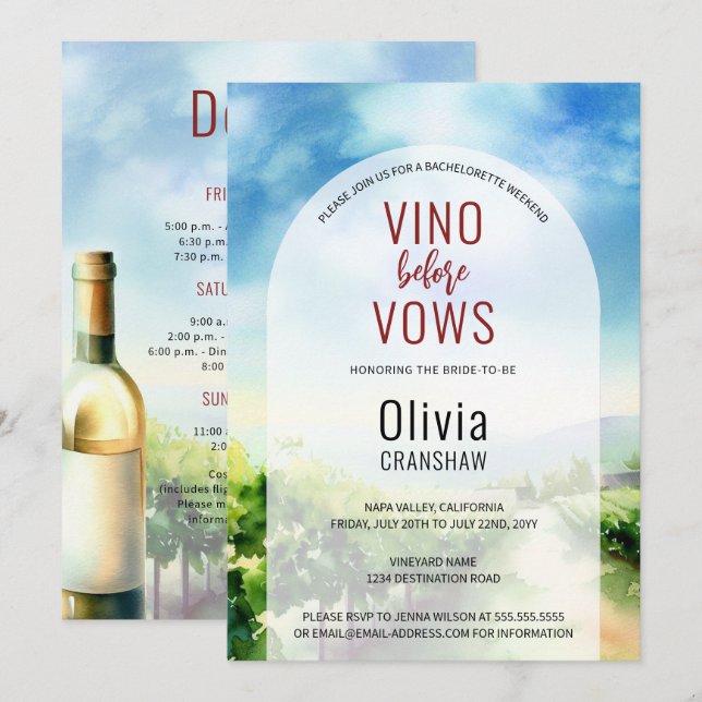 Invitation Destination de dégustation de vins de la fête de l (Devant / Derrière)