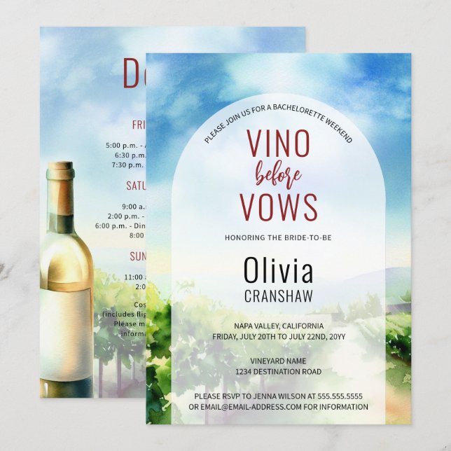 Invitation Destination de dégustation de vins de la fête de l (Devant / Derrière)