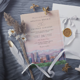 Invitation Destination de mariage élégant à Denver Colorado p