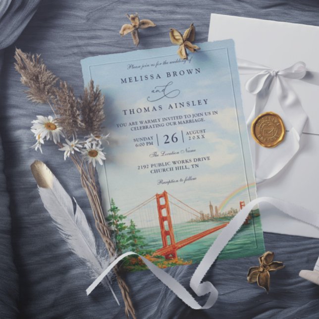 Invitation Destination de mariage élégant à San Francisco (Créateur téléchargé)