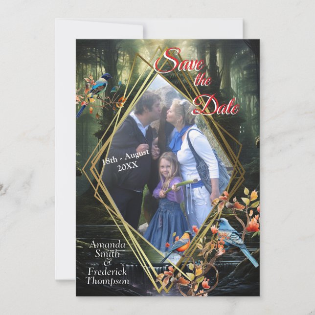 Invitation Destination des chutes d'eau Paysages de notre mon (Devant)