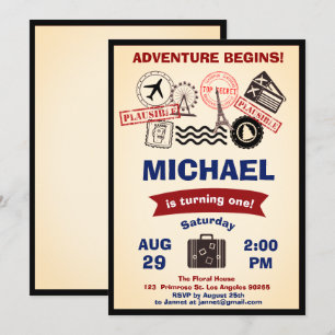 Invitation Destination du timbre russe Voyages de bagages d'a