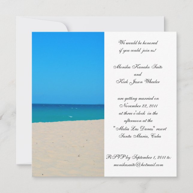 Invitation Destination mariage (Devant)