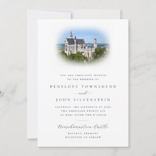 Invitation Destination Mariage au Château Photo Overlay Éléga