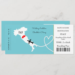 Invitation Destination Mariage Italie Europe