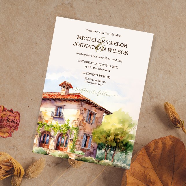 Invitation Destination Mariage Italie Toscane Florence (Créateur téléchargé)