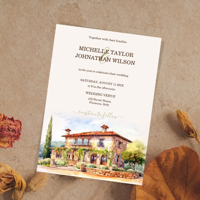 Invitation Destination Mariage Italie Toscane Florence (Créateur téléchargé)