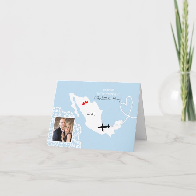 Invitation Destination Mariage mexicaine (Devant)