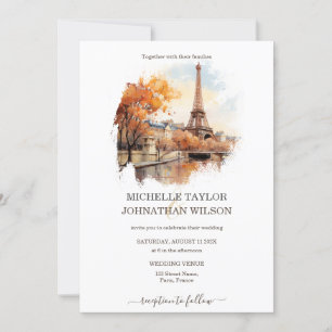 Invitation Destination Mariage Paris Tour Eiffel France