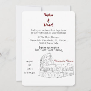 Invitation Destination mariage - Rome, Italie