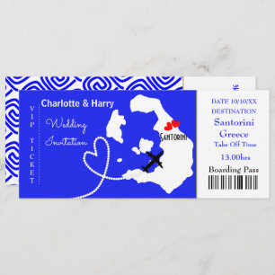 Invitation Destination Mariage tropical Santorin