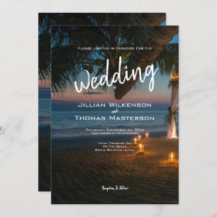 Invitation Destination Paradise - Mariage
