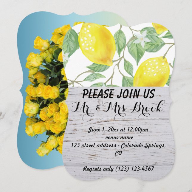 Invitation Destinée romantique mariage (Devant / Derrière)