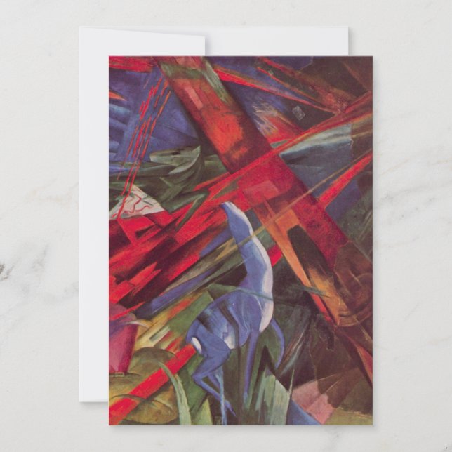 Invitation Destinées animales par Franz Marc, Art cubiste vin (Devant)