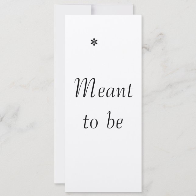 Invitation « Destinés à être » , l'invitation de mariage (Devant)