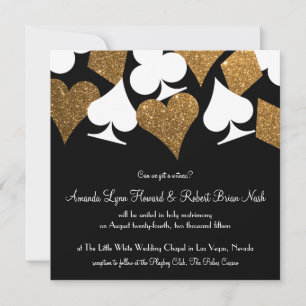 Invitation Destiny Las Vegas Mariage Inviter Faux Gold Partie