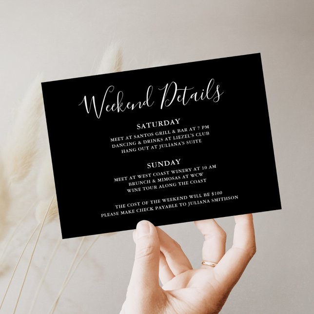 Invitation Détail du week-end Wild Leopard Bachelorette (Créateur téléchargé)