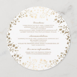 Invitation Détails blancs de mariage du souffle du bébé -