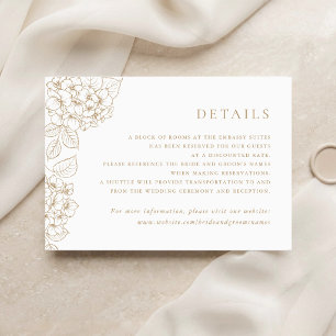 Invitation Détails de carton d'invitation de mariage aux hort