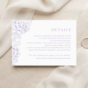 Invitation Détails de carton d'invitation de mariage élégant