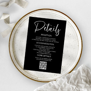 Invitation Détails de carton d'invitation de mariage élégant