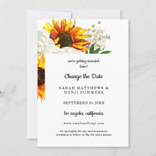 Invitation Détails de la modification de date de fleurs de to