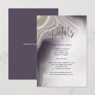 Invitation Détails de l'agate prune poussiéreuse 