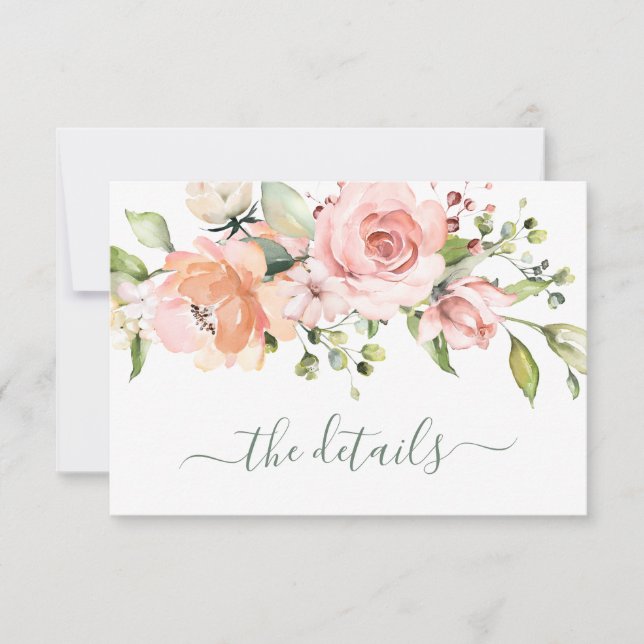 Invitation Détails de l'itinéraire du week-end de Floral Bach (Devant)