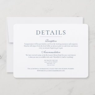 Invitation Détails de mariage élégants minimalistes simples I