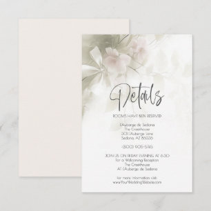 Invitation Détails de mariage Fleurs de pêcher rose pâle