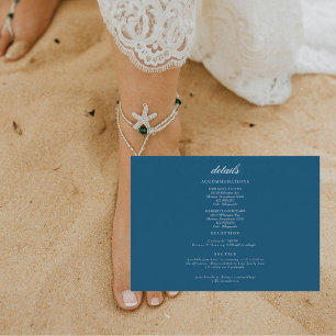 Invitation Détails de mariage Teal Ocean Breeze inclus