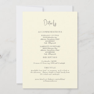 Invitation Détails du Mariage botanique jaune Boîtier